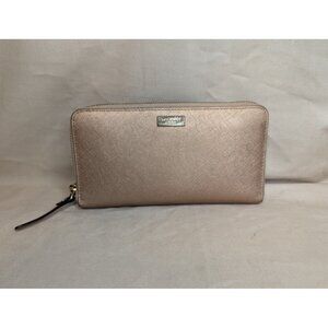 KATE SPADE Newbury Lane Neda Rose Gold Saffiano Leather Wallet
